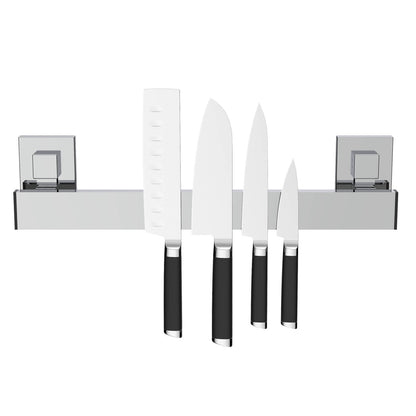 EvoVac Suction Chrome Kitchen Magnetic Knife Rail